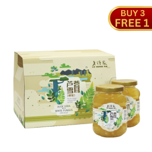 [New Year Special] Lo Hong Ka Aloe Vera with White Fungus (Honey) 220g x 4btls