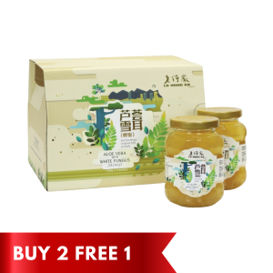 Lo Hong Ka Aloe Vera with White Fungus (Honey) 220g x 4btls